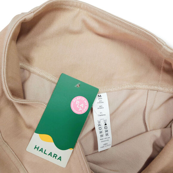 Halara Crossover V-Waist Flare Pants High Rise Knit Pilatescore Nude M Petite - Picture 5 of 8